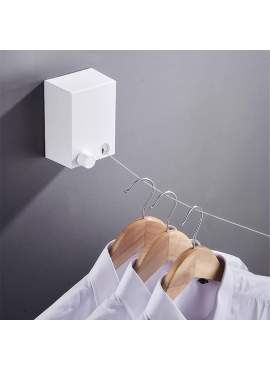 Linie de uscare rufe montat pe perete - extensibil - 4,2 m