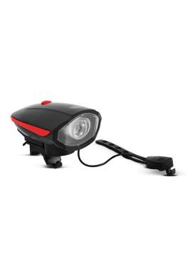 Lumină pentru bicicletă cu claxon electric - XPE LED - 400 mAh - 450 lm - IP55