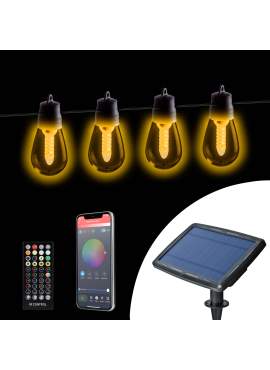 Lumină solară inteligentă - 25 LED-uri albe - temperatură de culoare reglabilă - 13,6 m - bluetooth