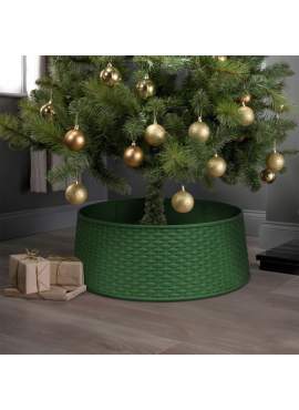 Mască pentru suportul bradului de Craciun - verde, plastic - 65 x 23 cm