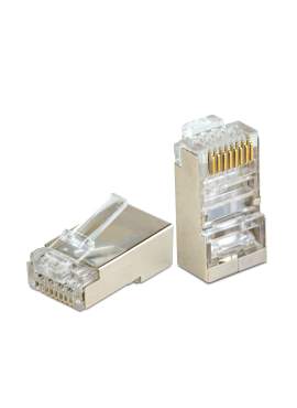 Mufă RJ45 FTP CAT6 Pass-Through - 8P8C Metalică