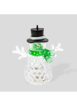 Om de zăpadă de Craciun cu LED  - verde - LED RGB - 9 x 8 x 5 cm