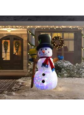 Om de zăpadă gonflabil - 120 cm - IP44 - LED color RGB - 100 - 240V