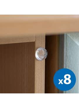 Opritor pentru uși - autoadeziv, transparent - 18 mm - 8 buc / pachet