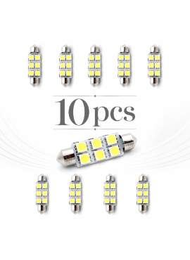 Pachet 10 Leduri auto Sofit 39mm 1.5 W Carguard