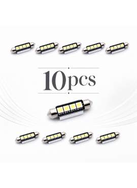 Pachet 10 Leduri auto Sofit 41mm 3W can-bus Carguard