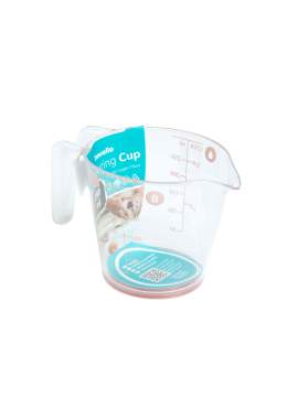 Pahar de măsură - 250 ml - plastic - piersic - 14 x 7,7 x 8,8 cm