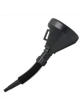 Pâlnie pentru combustibil, cu filtru metalic, 36 cm, cu tub flexibil