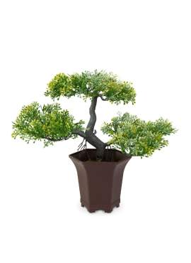 Plantă artificială decorativă - Bonsai verde - 25 x 9 cm