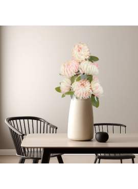 Plantă artificială decorativă - Crizantemă roz - 12 x 58 cm