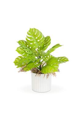 Plantă artificială decorativă - Monstera - 22 x 8,5 cm