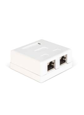 Priza dublă perete FTP CAT6 - 8P8C (RJ45) - Montaj la suprafață