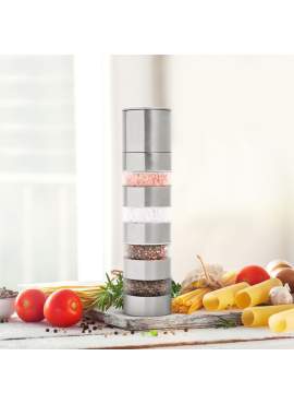 Râșniță pentru condimente 4 in 1 - inox - 5 x 21 cm - BEWELLO