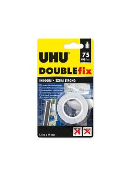 UHU Double Fix - bandă adezivă față-verso - 19 mm x 1,5 m