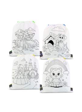 Sac de Sport Colorabil - Cu 4 Markere, 33 x 27 cm - 4 Modele