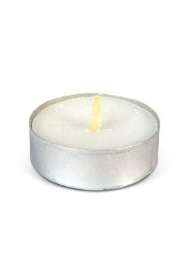 Set 20 lumânări tip pastilă (tealight) albe – Ø37 mm
