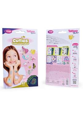 Set autocolante cu tatuaj Cuties - 47 buc/pachet