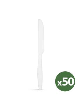Set cuțite biodegradabile, reutilizabile - 50 piese / pachet