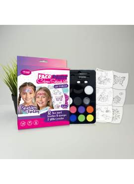 Set de vopsea facială Sparkling Fantasy - 6 șabloane Tytoo