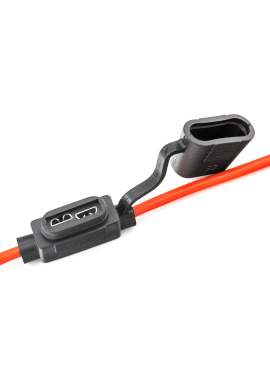 Set suport siguranță auto tip MIDI (19x13mm) etanșe Carguard - 5 buc – cablu 23 cm cupru 1 mm² – max 20A