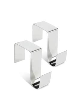 Set suporturi pentru coroniță / decorațiune de ușă – metalice – 7 x 6,5 x 2 cm – 2 bucăți / set