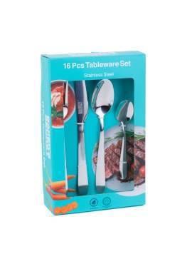 Set tacâmuri 16 piese - 4 x furculițe, cuțite, linguri, lingurițe - Baker's Secret
