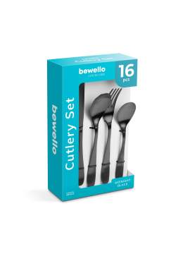 Set tacamuri - negru mat - 16 bucati