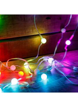 Șir de lumină inteligentă - USB - 33 LED-uri RGBIC - 5 m - Bluetooth cu mod muzică - IP65