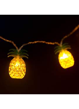 Sir de lumini LED - ananas - 1,65 m - 10 LED-uri - alb cald - 2 x AA