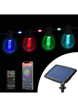 Șir de lumini solare inteligente - 84+15 LED-uri RGB - 14,5 m - bluetooth