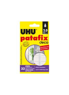 UHU Patafix homedeco - lipici din plastic alb - 32 buc / pachet