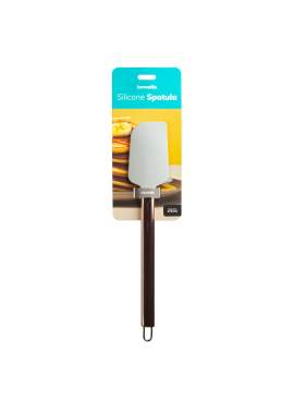 Spatulă din silicon cu maner din inox - gri - 29 x 5,2 x 1 cm