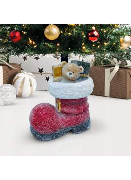 Suport Brad Crăciun - Cizmă - Piatră - 35,5 x 22,4 x 45,5 cm
