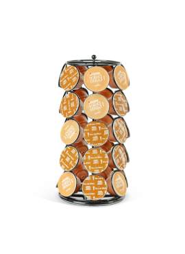 Suport metalic pentru capsule de cafea – 35 capsule Dolce Gusto – 165 x 165 x 320 mm – negru