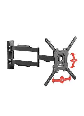 Suport TV de perete reglabil – pentru ecrane 17”-55”, 35 kg, VESA universal, negru