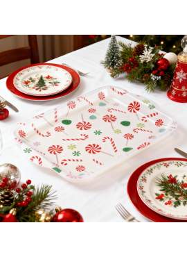 Tăviță decorativă – plastic – 34 x 23 cm – model bastonașe dulci