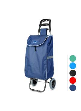 Troler de cumpărături cu roți – 100 x 36 x 25 cm, 30 kg, poliester, 5 culori