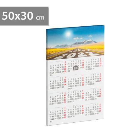 Calendar de perete cu LED - 2 x AA, 50 x 30 cm