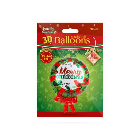 Baloane de Crăciun, din folie de aluminiu - 64 x 49 cm