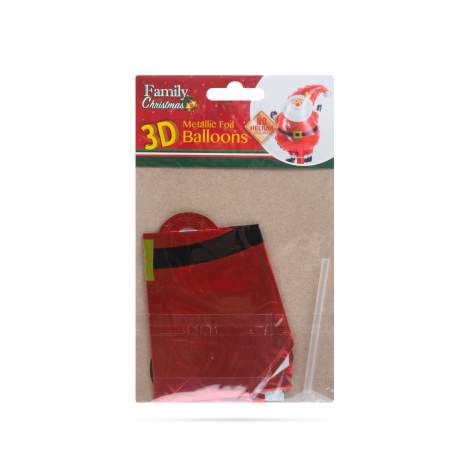 Baloane de Crăciun - Moș Crăciun - aluminiu - 30 x 18 cm