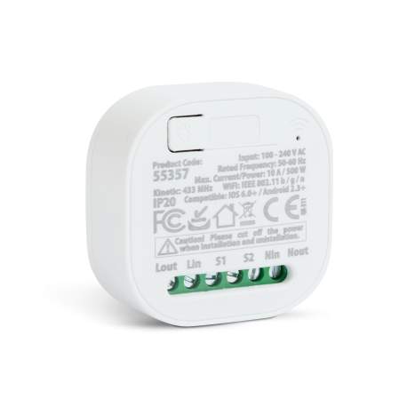 Unitate de control a comutatorului Smart-Kinetic - 100-240V AC, max 15A - Amazon Alexa, Google Home, IFTTT