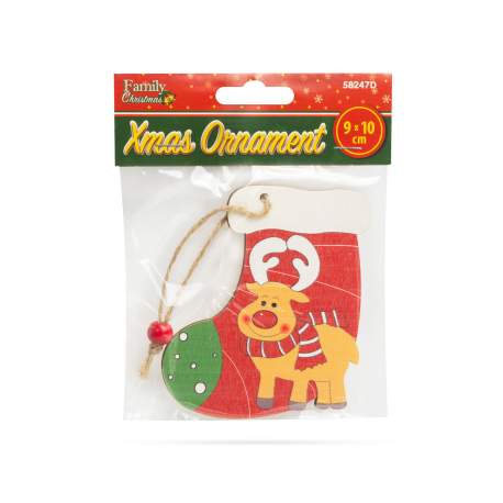 Decor de brad - cizmele lui Moș Crăciun - 9 x 10 cm