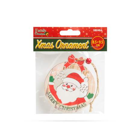 Decor de brad - Mos Craciun - 8,5 x 9,5 cm