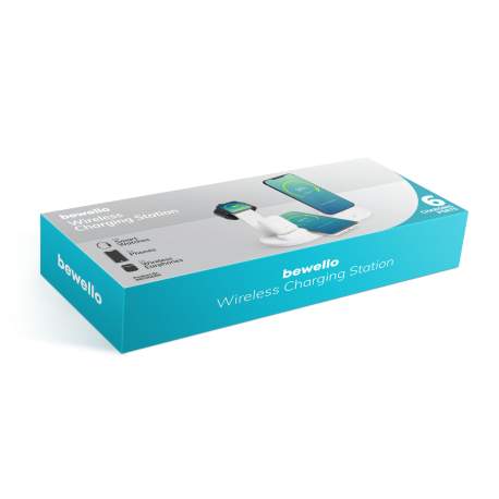Bewello - Staţie de încărcare fără fir pentru telefoane mobile, ceasuri, căşti