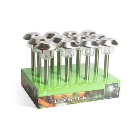 Garden of Eden - Lampă solară LED cu ţăruş - alb rece- 45 x 12,5 cm