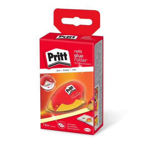 Pritt Compact roller non-permanent - reumplibil - fagure - 16 m
