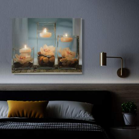 Tablou decorativ cu LED - „Wellness” - 2 x AA, 40 x 30 cm