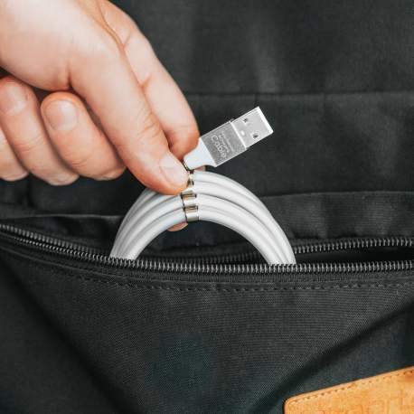 Cablu de date magnetice - Tip C - 2A - alb