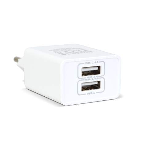 Adaptor de Încărcare USB 5V 2.4A - Alb