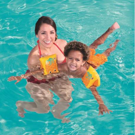 Aripioare gonflabile pentru înot - 23 x 15 cm - ananas